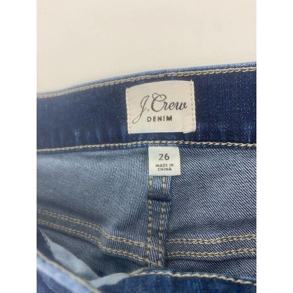 J. Crew Vintage Straight Blue Jeans Red TuxedoStripes Denim Stretch 26 - Picture 5 of 11